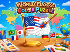 Game World Flags: Color Puzzle